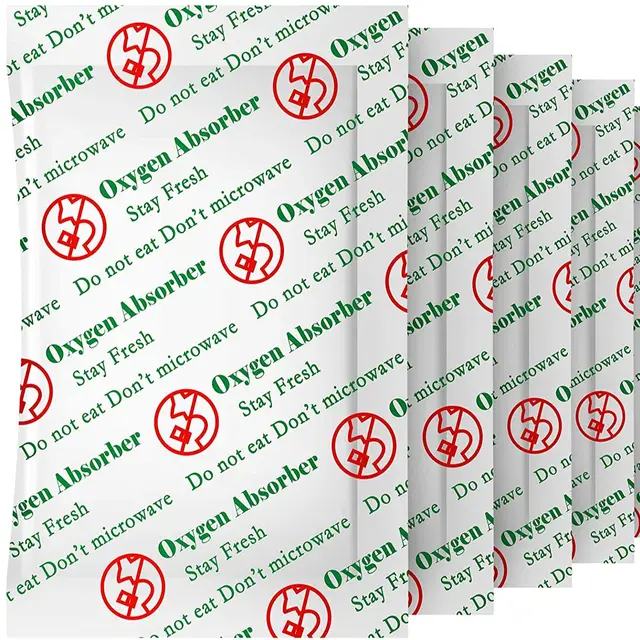 (3000 Cc-5 Pbs)*4 Csomag Összesen 20 Darabos Nedvességgátló-Abszorbens Háztartási Élelmiszer-Minőségű Oxigén Abszorbensek Élelmiszer-Tárolására Mylar Táskákkal