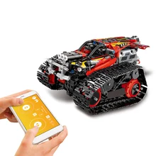 DIY rc Танк 2,4 ГГц RC строительные блоки автомобиль DIY строительный набор игрушка высокое качество rc танк RC трюк автомобиль приложение RC датчик для мальчика Детский подарок