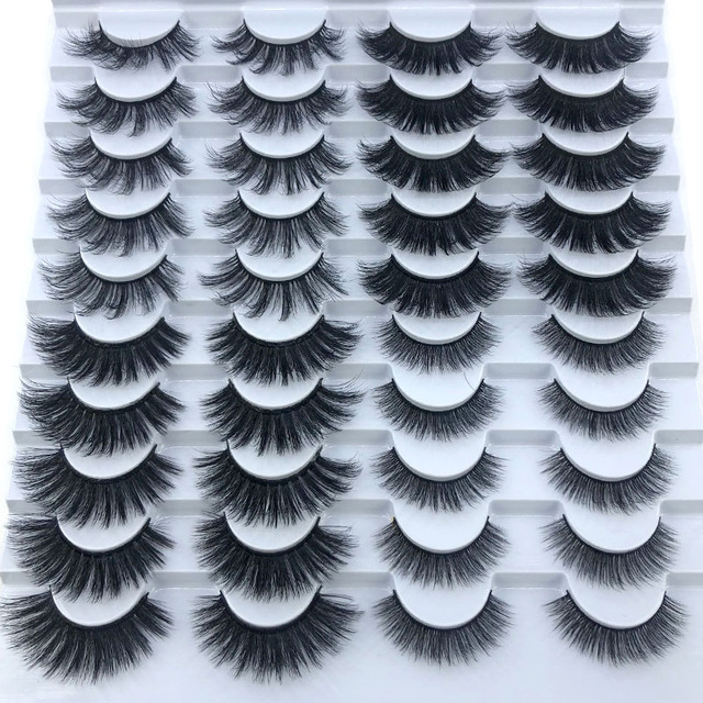 20 Pairs 3D Soft Mink False Eyelashes Handmade Wispy Fluffy Long Lashes Natural Eye Extension Makeup Kit Cilios