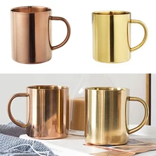 Новая и высококачественная кофейная кружка из нержавеющей стали с двойными стенками, чашка для питья, стакан для напитков, 450 мл, кофейная чашка