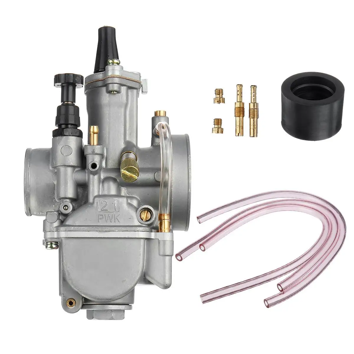 21mm Карбюратора мотоцикла универсальный Carburador Carb Мощность струи для Keihin PWK око 21/24/26/28/30/32/34 мм для 200cc до 250cc двигатель - Color: 21mm