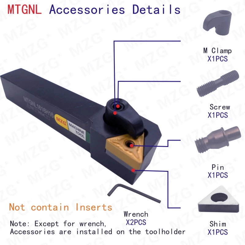 Mocask MTGNL держатели MTGNL2020K16 обрабатывающие фрезы из карбида вольфрама вставки ЧПУ токарные станки держатели инструментов внешние токарные инструменты