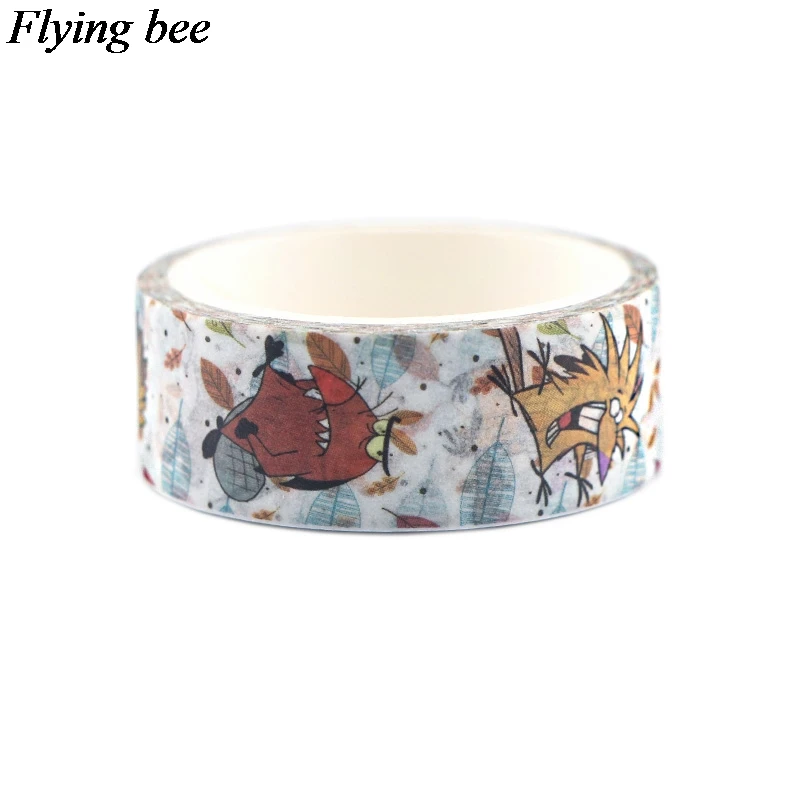 Flyingbee 6 шт./компл. мультфильм аниме Захватчик Зим клейкая лента Футурама Catdog Бумага лента Washi Angry бобра ленты лента Набор DIY подарки X0643