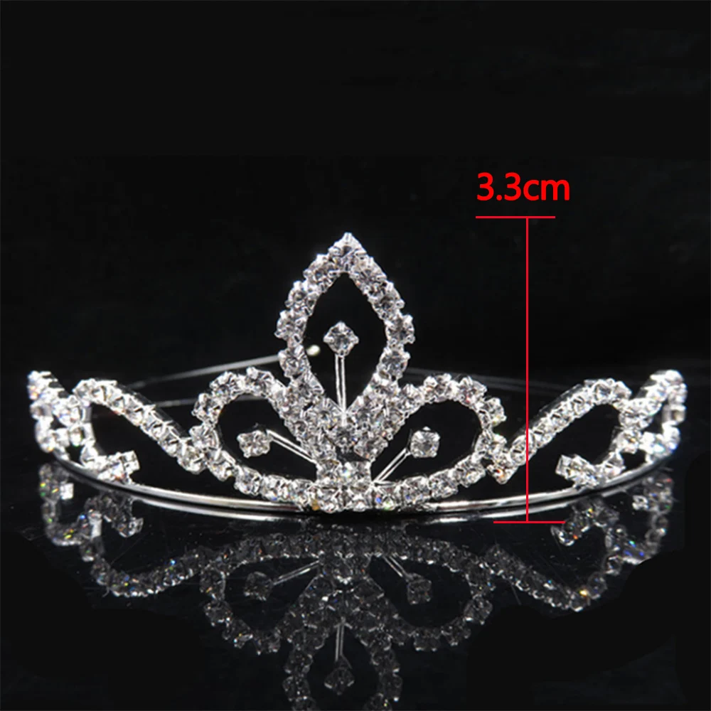AINAMEISI Princess Crystal Tiaras and Crowns Headband Kid Girls Love Bridal Prom Crown Wedding Party Accessiories Hair Jewelry 3