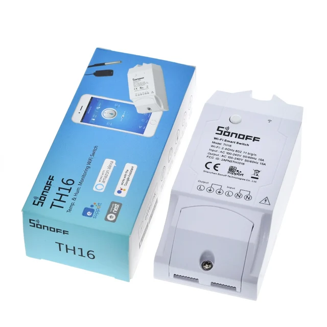 Sonoff TH16 Smart Wifi Switch Monitoring Temperature Humidity Wifi Smart Switch Home Automation Kit Works With Alexa Google Home - Image 2