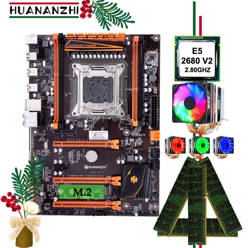 ^Cheap Discount motherboard with M.2 NVMe HUANANZHI Deluxe X79 motherboard with CPU Xeon E5 2680 V2 with cooler RAM 32G(4*8G) REG ECC ^Cheap Discount motherboard with M.2 NVMe HUANANZHI Deluxe X79 motherboard with CPU Xeon E5 2680 V2 with cooler RAM 32G(4*8G) REG ECC