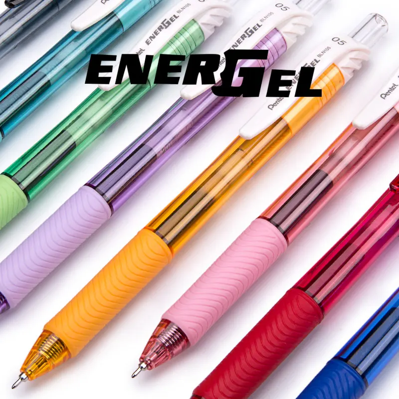 1 шт. Pentel Energy Gel жидкая гелевая ручка BLN105 0,5 мм быстросохнущая ручка, пресс-Роллер, металлический наконечник иглы, ручка, Япония, школьные канцелярские принадлежности