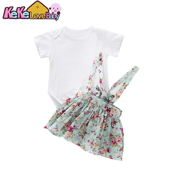 

Newborn Baby Girls Clothes Summer Short sleeve White Infant Romper Strap Dress Jumpsuit Princess Party Outfits Girl Clothing Set