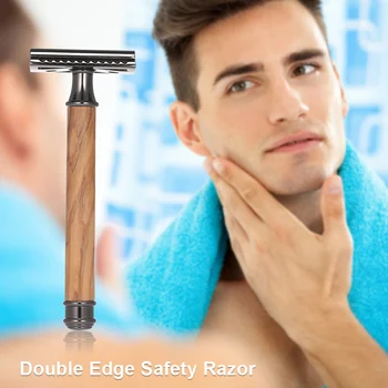 

1PC Detachable Safety Razor Double Edge Classic Men's Manual Shaving Razor Male Beard Hair Removing Straight Razor