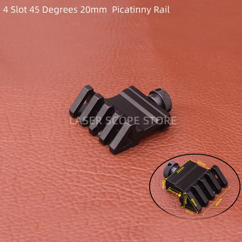 Тактический 4 слота 45 градусов 20 мм Пикатинни адаптер быстроразъемный алюминиевый сплав для охотничьей винтовки прицел фонарик прицел