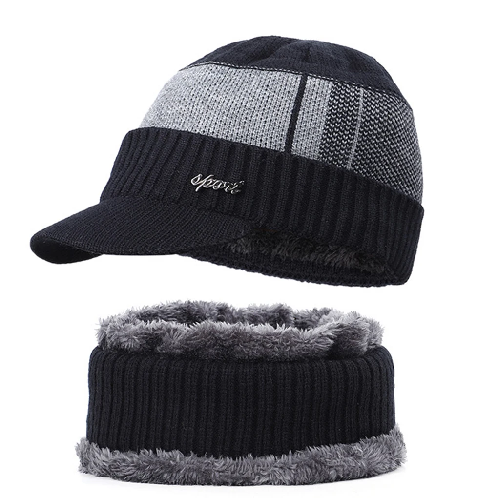 Зимние шапки для мужчин Skullies, шапка бини, зимняя шапка для мужчин и женщин, шерстяной шарф, шапка, набор s, Балаклава, маска, теплая шапка, вязаная шапка