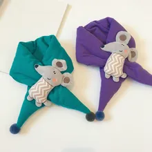 Стильный Детский шарф с мультяшным животным, Модный корейский стиль, кольцевой шарф для мальчиков и девочек 13