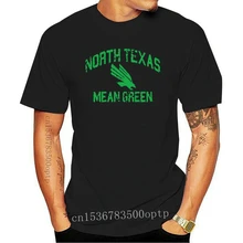 Nowy uniwersytet północnego teksasu UNT oznacza zielony znajdujących się w trudnej sytuacji Logo Retro koszulka z krótkim rękawem tanie i dobre opinie LBVR CN (pochodzenie) SHORT Drukuj Z okrągłym kołnierzykiem COTTON 2018 men women Sukno Na co dzień T Shirt Men High Quality 100 Cotton