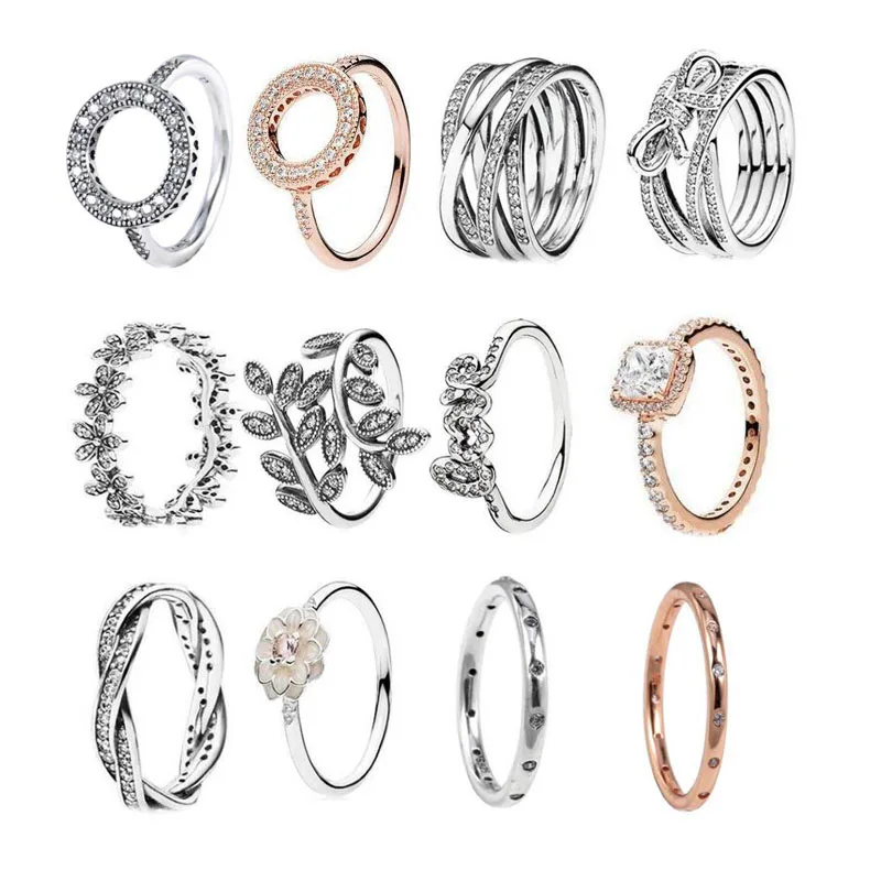 

100% 925 Sterling Silver Classic Heart-shaped Female Personality Charm Ring Free Shipping Wholesale