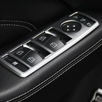 

For Mercedes Benz ML GL GLE GLS 5PCS ABS Chrome Car Door Armrest Window Glass Lifter Button Cover Trim Car Styling Accessories