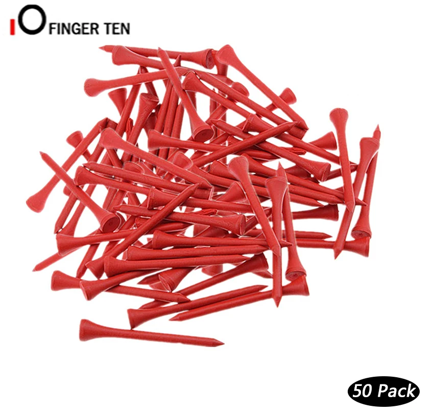 Red 70mm 50pcs Лидер продаж 50 шт. прочный держатель для мяча из твердой древесины для гольфа тройники дерево 83 мм 70 мм учебные принадлежности для гольфа - Цвет: Red 70mm 50pcs