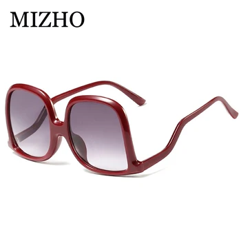 

MIZHO 2020 New Fashion Brand Designer Hip Hop Sunglasses Women Oversized Quality Sunglass ladies Vintage Female Gradient Point