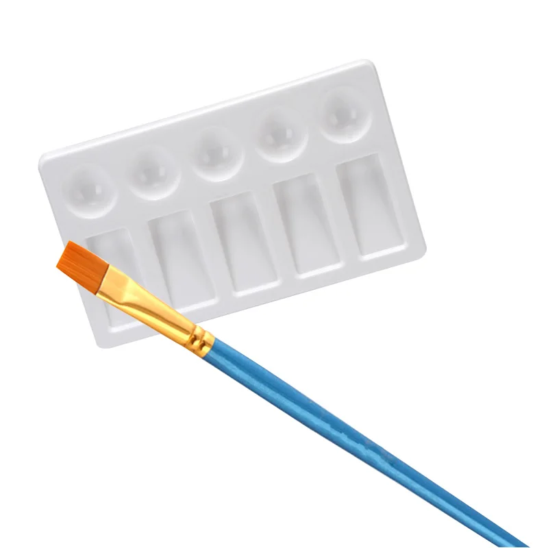 

Plastic Palette Art Paint Plastic Drawing Tray Color Palette For Oil Watercolour White Painting Pallet