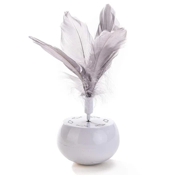 

Interactive Cat Spinning Tumbler Feather Toy, Hands-Free, for Adult and Kitten Fun, Battery Motorized