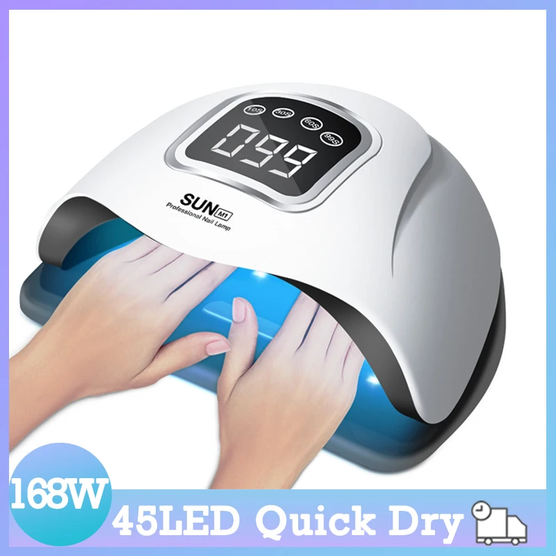 SUN M1 UV LED Lamp Powerful 168W Nail Lamp Upgrade Auto Nail Dryer Professional Quick Drying Manicure Lamp