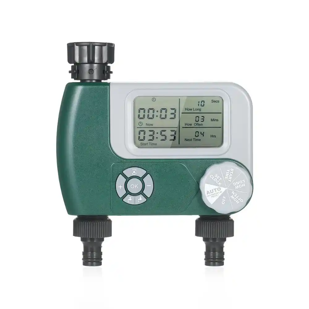 Battery Operated Automatic Watering Sprinkler System Irrigation Controller Programmable Digital Hose Faucet Timer With 2 Outlet Garden Water Timers Aliexpress