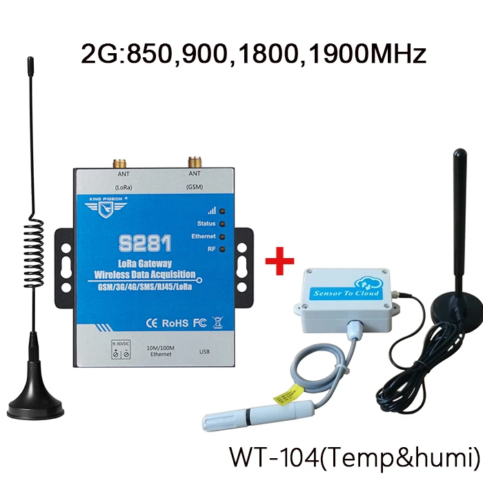 Беспроводной LoRa шлюз Интернет вещей шлюз 433 МГц 3g 4G Ethernet модуль сбора данных - Цвет: 2G with WT104