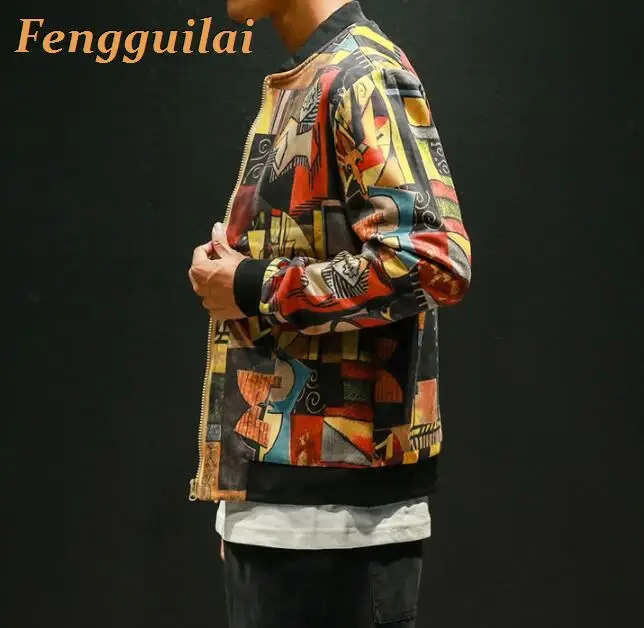 FENGGUILAI японский стиль хип-хоп куртка-бомбер мужская одежда Японская уличная одежда мужская куртка пальто 5XL мужские куртки и пальто