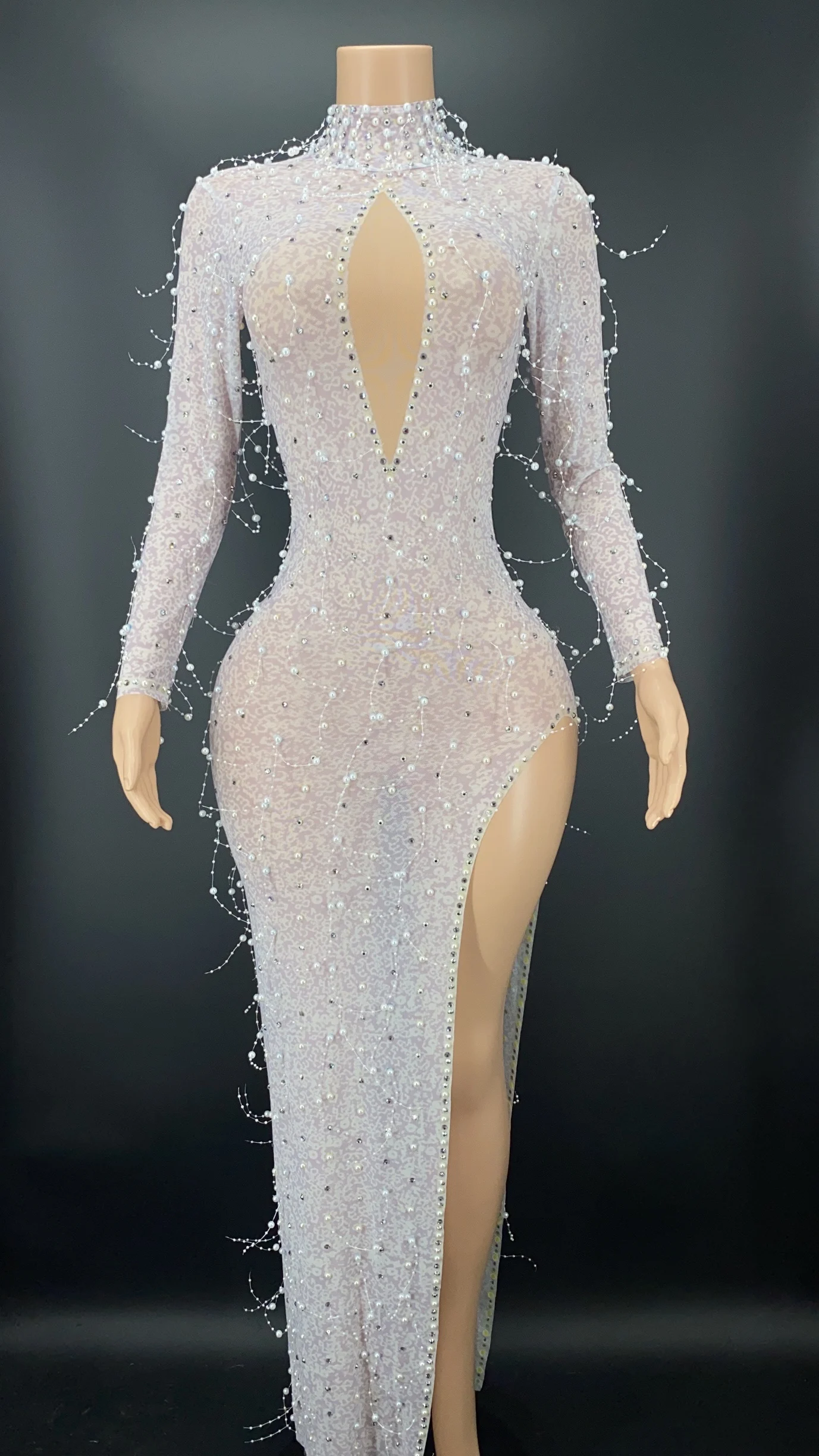 Sexy Rhinestone Tassel Long Prom Birthday Dresses Stagewear Fashion Party  Dress | eBay