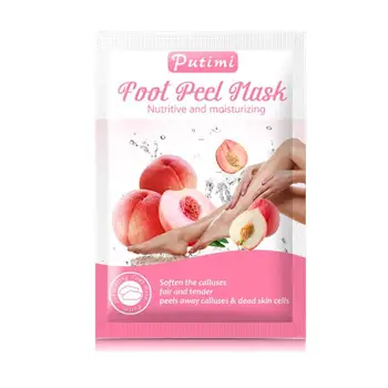 

1pair Peach Exfoliating Foot Mask of Anti Crack Heel Callus Dead Tool Skin Feet Care Peeling Masks Smooth Pedicure Socks Re E3A0