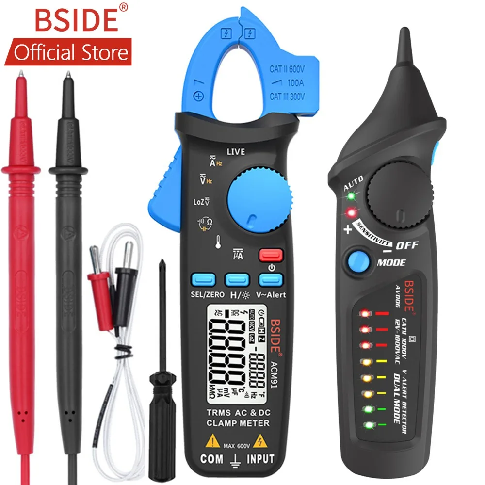Digital Clamp Meter Multimeter 6000 Counts Voltage Tester Measures AC Dc Current Voltage