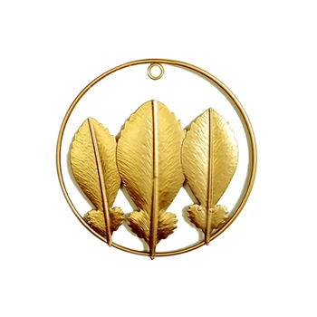 

Wall Decoration Creative Home Living Room Shop Iron Gold Three-Dimensional Leaf Wall Hanging Decorative Painting Style E