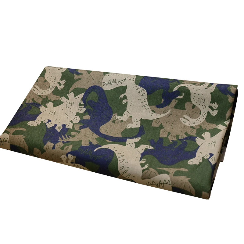 Camouflage Twill Cartoon Fabric Cotton Dinosaur Print Cloth Sold By The Meter 50*160cm TJ1161 | Дом и сад
