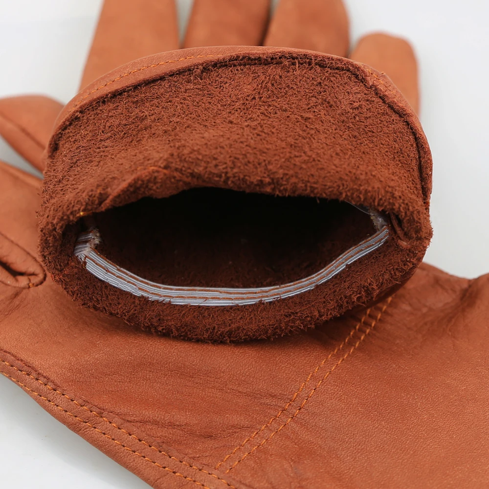 Brown Cow Leather Work Gloves General Use Motorcycle Drivers Safety Glove Men&Women Work Gloves Protective Gloves