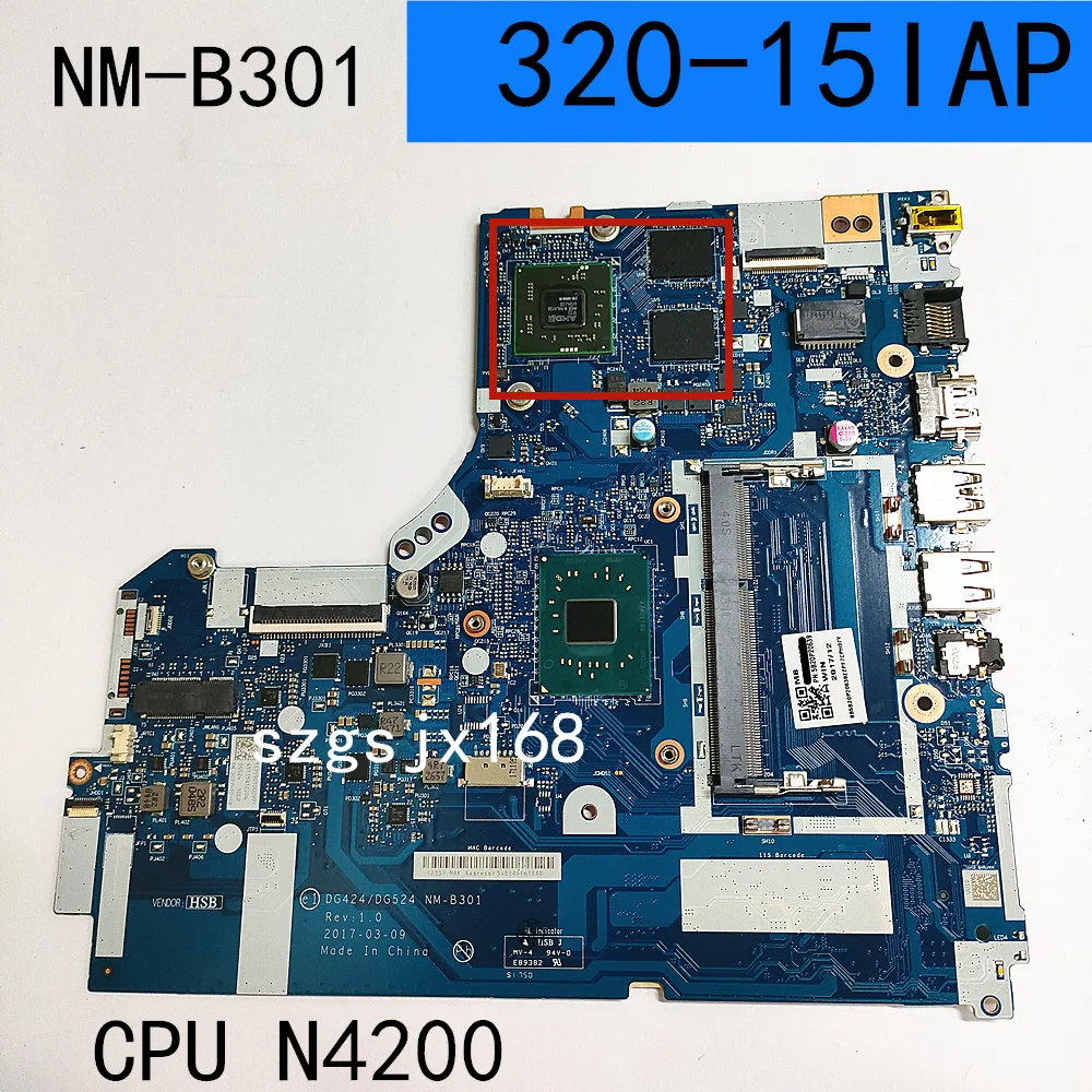 Для Lenovo 320-15iap материнская плата с n4200 процессор ddr3 5b20p20639 NM-B301 100% рабочих |