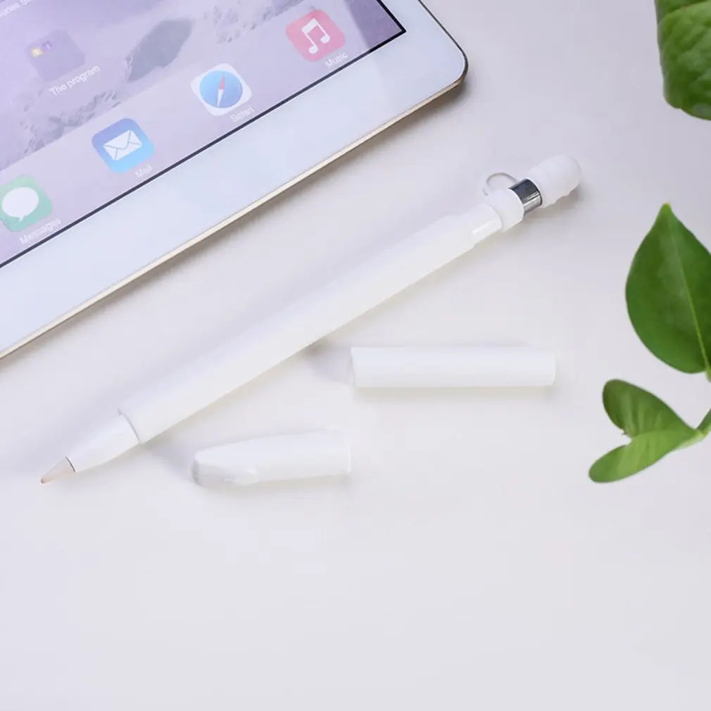 Новинка, мягкий силиконовый чехол для Apple Pencil, для iPad, чехол с наконечником для карандашей, держатель для планшета, стилус, 360, полный защитный чехол, сумки