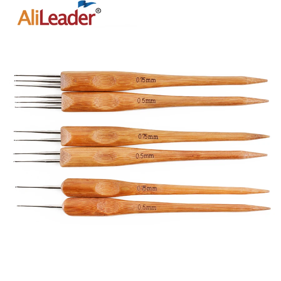

Alileader 0.5 mm 0.75 mm Long Handle Crochet Hooks For Making Braiding High Quality Hooks With Stainless Steel Needle 1/2/3 Head