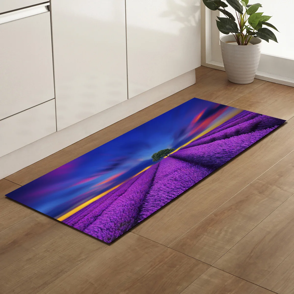 Zeegle фиолетовый Лавандовый Коврик для двери с 3D принтом кухонный пол Carpetd декор для гостиной коврик для ванной комнаты коврик для входной двери коврик для двери