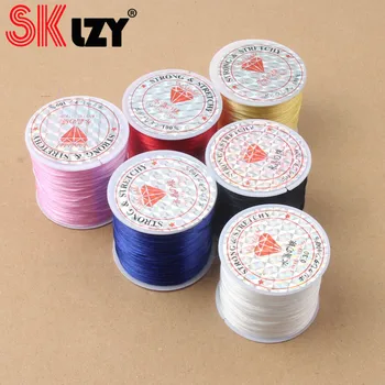 

50M/Roll 0.6mm Flexible Elastic Crystal Line Rope Rubber Stretchy Cord Cord For Jewelry Making Beading Bracelet Wire Thread Rope