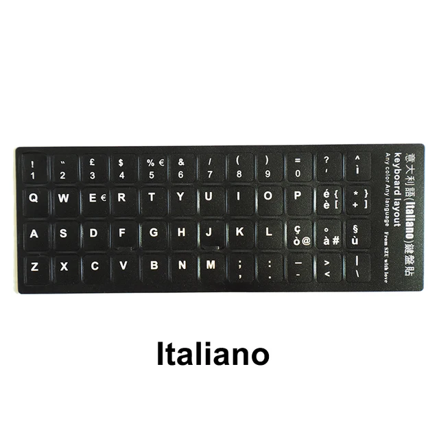 Russian French English Arabic Spanish Portuguese Hebrew Keyboard Stickers Letter Alphabet Layout Sticker For Laptop Desktop PC Italiano