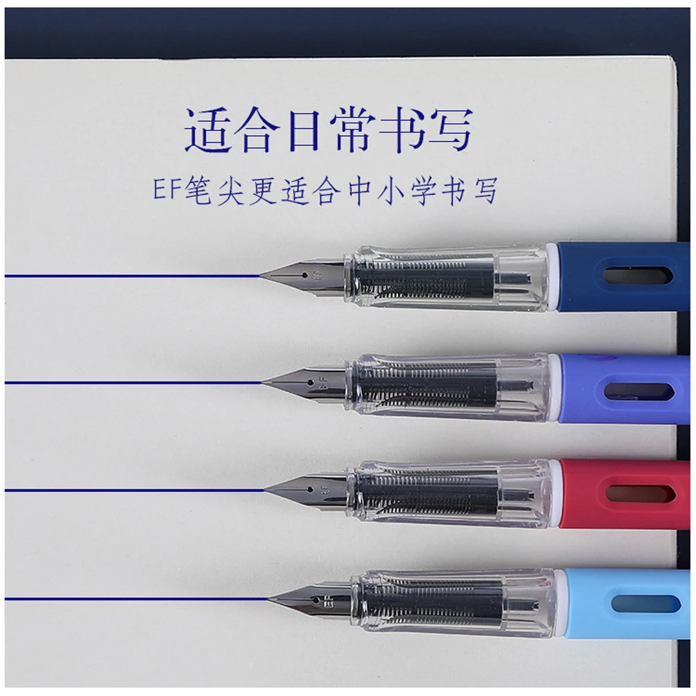 8Pcs High Quality Fashion Color Student Office Fountain Pen School Stationery Supplies Ink Pens Writing Pens Gift pen