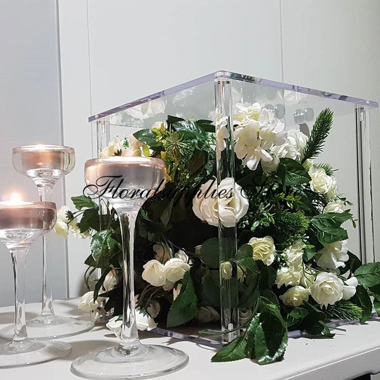 クリスタルフラワースタンド アクリル 結婚式の装飾 センターピース イベント パーティー クリスマスケーキの柱 パーティー用自作デコレーション Aliexpress