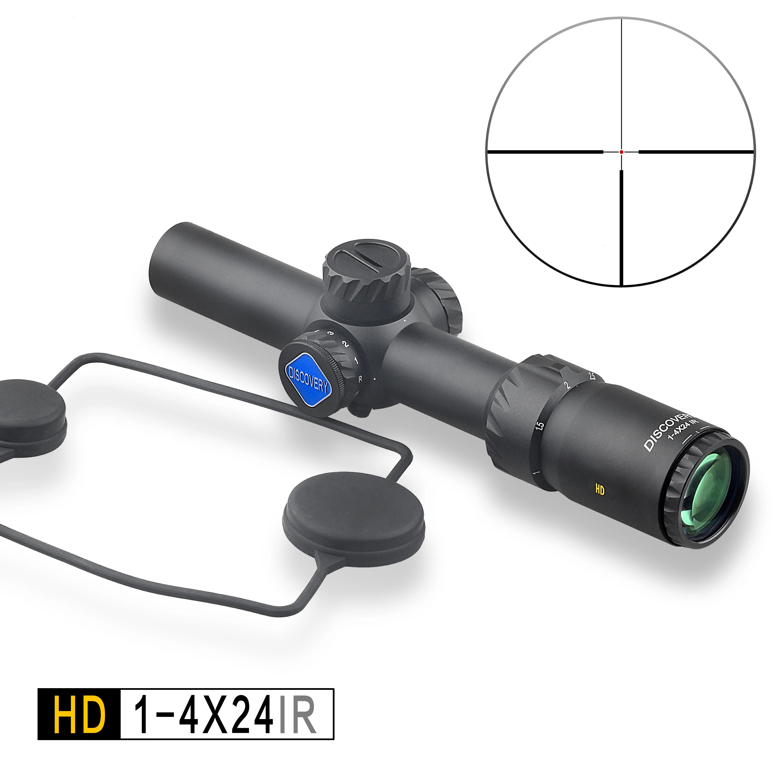 

1-4 x24 Scope Illuminated Sight Discovery Tactical AR 15 Air Rifle Gun Scope for Rifle Hunting