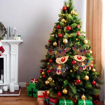 

Creative DIY Felt Reindeer Christmas Tree New Year Gifts Kids Toys Wall Hanging Pendants Ornaments Christmas Decoration for Home