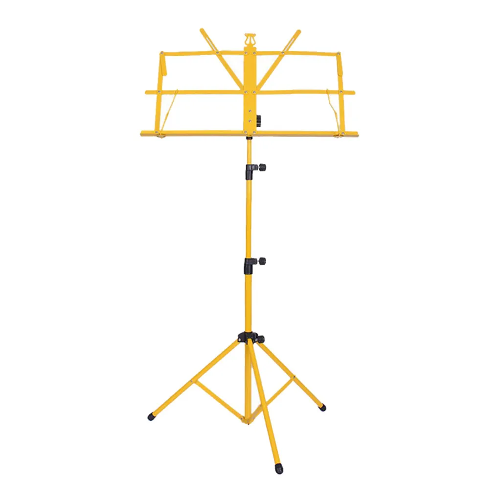 High Quality Metal Folding Sheet Music Stand Holder Tripod Foldable - Цвет: Цвет: желтый