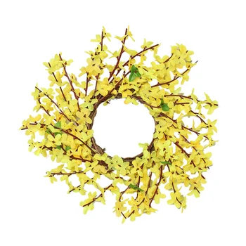 

1 pc Simulation Jasiminum Nudiflorum Wreath Party Supplies for Wall
