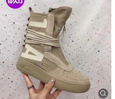SWYIVY/розовые женские кроссовки из натуральной кожи высокого качества г.; сезон осень; удобные качественные женские повседневные высокие кеды на молнии - Цвет: Темный хаки