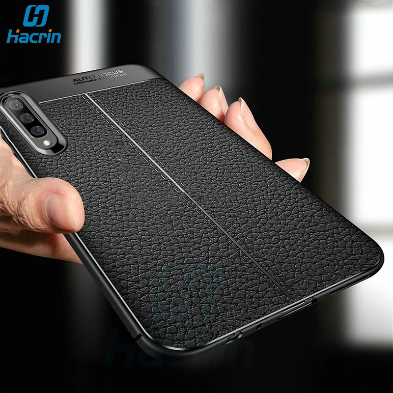 

Case For Samsung Galaxy A90 Case Leather Style Cover Soft TPU Phone Case For Samsung A90 A 90 5G Cover Full Protection Bumper