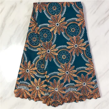 

High Quality Cotton Lace Fabric 2019 Latest Design Swiss Voile With Stone Swiss Voile Lace In Switzerland For Dress FPL96