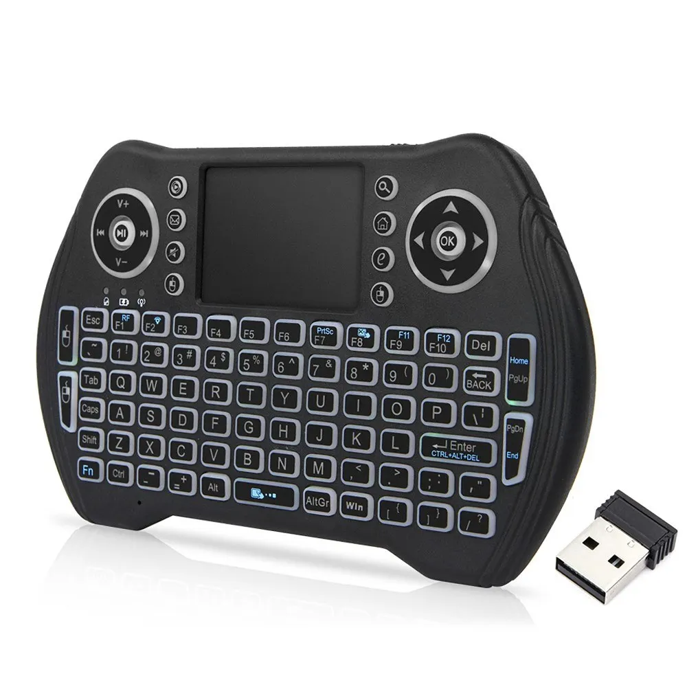 

Backlit 2.4GHz Wireless Keyboard Touchpad Mouse Handheld Remote Control 3 Colors Backlight for Android TV BOX Smart PC Notebook