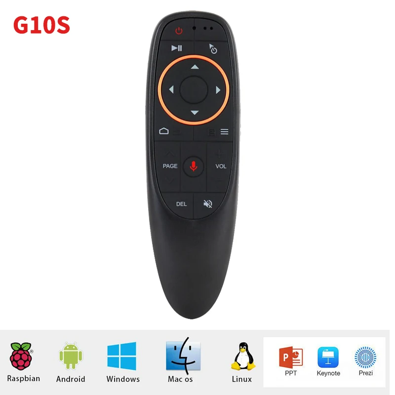 G10S Air Mouse 2.4Ghz Wireless IR Learning Google Assistant Voice Remote Control Gyroscope for Android TV Box X96 H96 Max | Электроника